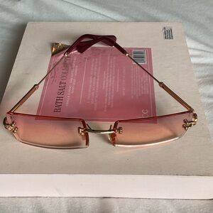 Stylish Gold and Pink Sunglasses, new and perfect!
